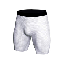 Pantalones Cortos de Compresión para Hombre, Cintura Elástica, Diseño Sólido, Ligeros, Transpirables, para Yoga, Colores Personalizados, Poliéster/Nailon, Ajustados