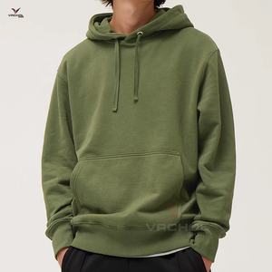 Sudaderas con Capucha de Forro Polar para Hombre, Tallas Grandes, Antiencogimiento, Transpirables, Bordadas, Lisas, con Logotipo Personalizado, de Algodón Grueso con Patrón Sólido, Venta al por Mayor - Product Image 1