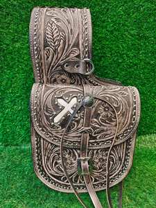 Bolsa de Silla de Montar de Primera Calidad, Cuero Genuino, Hecha a Mano, Duradera, Personalizable, Bolsas de Silla de Montar Ecuestres, Y&Z Enterprises - Product Image 3