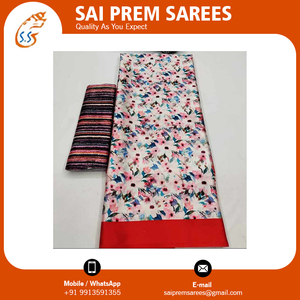 Lụa sarees Nhật Bản satin vải lụa Saree với readymade Thiết kế áo cho phụ nữ cung cấp số lượng lớn từ Ấn Độ - Product Image 4