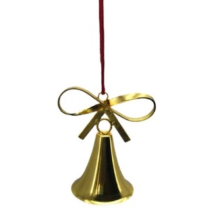 Décoration de boule de noël en métal nickel, DESIGN classique, clochette suspendue, offre spéciale - Product Image 3