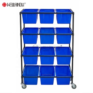 Carro de almacenamiento ajustable de 4 niveles para pedidos de comercio electrónico - Product Image 4