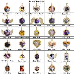<span class=keywords><strong>Collier</strong></span> pendentif personnalisé avec photo de grand cercle, bijoux hip-hop, glacé, personnalisé avec photo de souvenir - Product Image 5