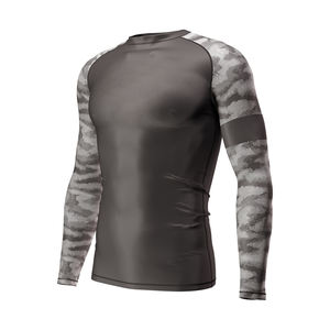 Service OEM Quick Dry Rush Guard Couleur unie Manches longues Qualité supérieure Hommes Rash Guard Respirant - Product Image 3