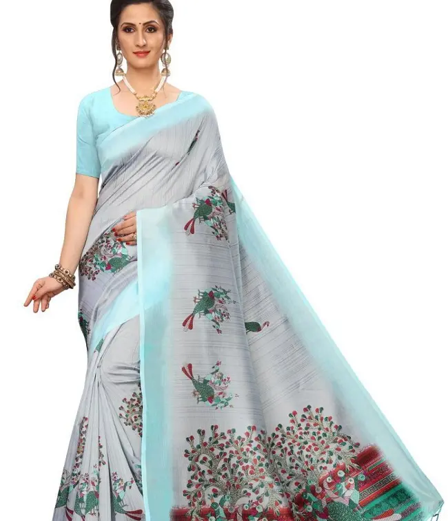 Seiden saree mit neuem Saree im neuesten Design zu einem günstigen Preis