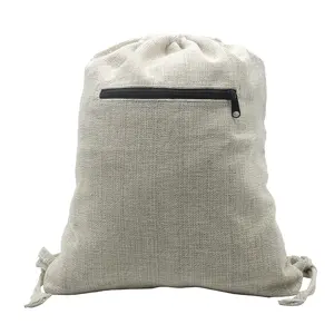 사용자 정의 Drawstring 포켓 생태 쐐기풀 미니멀리스트 체인 스트랩 PE 학교 쇼핑 가방 프로 모션 Drawstring 배낭 가방