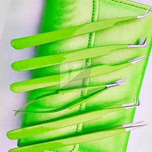 แหนบต่อขนตาทำจากสเตนเลสสตีลแบบญี่ปุ่นเคลือบนีออนอุปกรณ์แต่งคิ้วให้มีความแหลมออกแบบโลโก้ได้ตามต้องการ - Product Image 5