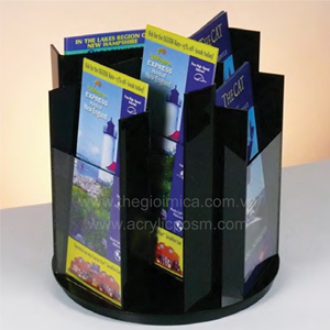 Estante de exhibición de encimera de acrílico transparente hecho en vietnamita para folletos de revistas, folletos - Product Image 4
