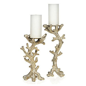 Portavelas de aluminio con diseño de coral - Product Image 6
