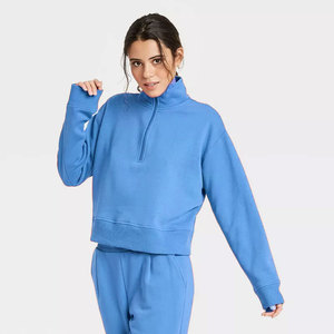 Sweat-shirt zippé en molleton tricoté toute la journée pour femme pour l'hiver - Product Image 4