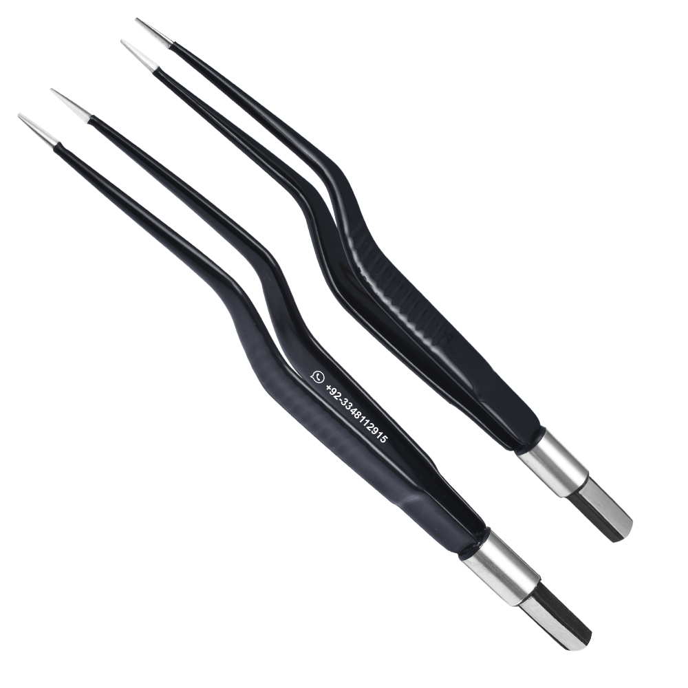 Non-Stick Coagulation Bayonet Bipolar Forceps 150 mm Fine Tip