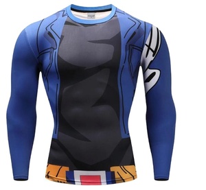 Best Quality Women's Men's Sublimated Short Sleeve Rash Guard Custom Blank XXL <b>Surf</b> Trend Black Yellow Green Blue Wholesale - Product Image 2