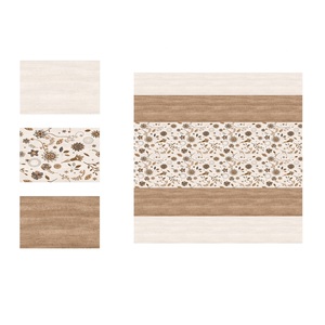 Azulejos de cerámica para pared exterior, azulejos esmaltados de textura sólida, color marrón y crema, 300x450mm - Product Image 1