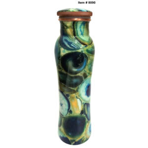 Vente en gros de bouteille d'eau en cuivre pur bouteille d'eau en cuivre imprimée à la main bouteille d'eau potable en cuivre de conception tendance - Product Image 4