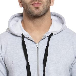 Ventes en gros de sweats à capuche d'hiver de haute qualité en molleton 100% coton avec fermeture éclair intégrale, logo personnalisé brodé, noir, service OEM - Product Image 3