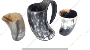 Taza de cuerno para beber vikingo más vendida, nuevo diseño, jarra de cuerno de Búfalo, artesanías de alta calidad de la India para fiestas - Product Image 6