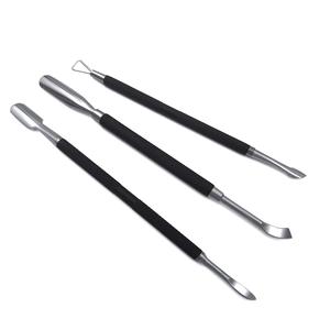 3pcs cutícula empujador y Gel removedor de esmalte de uñas profesional de acero inoxidable manicura pedicura herramienta - Product Image 2