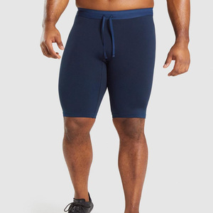 Wholesale Cheap Factory Price New Arrival Double <b>Layers</b> Casual <b>Mid</b> Breathable 100% Cotton Men Training Shorts Drawstring Closure - Product Image 5