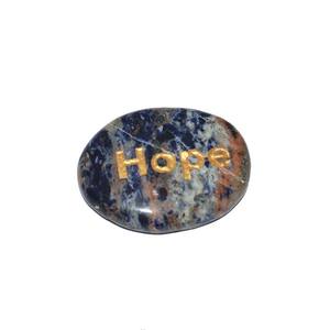 Sodalita Hope-piedra ovalada grabada, curación, piedras grabadas personalizadas - Product Image 1