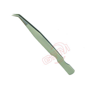 Pinces à cils en acier inoxydable avec logo personnalisé, fabrication sur mesure, pinces à cils pour extensions de cils les plus vendues - Product Image 1