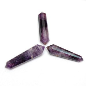 El mejor valor de la amatista Vogel Masajeador de doble punto: Amethyst Vogel Masajeador de doble punto a la venta Punto de cristal curativo natural - Product Image 1