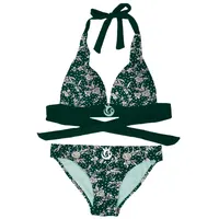 Groene Kleur Fancy Luxe 2 Stuks Bikini Designer Fashion Hot Best Selling Beach Zwemkleding Backless Kostuum Van Jonge Sexy hulpwerkwoorden