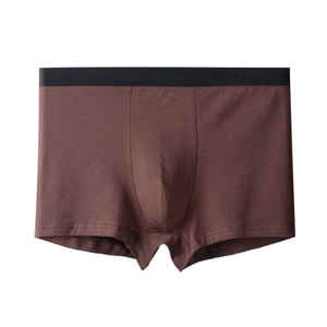 Customizable 100% Men's Stretchable Boxing Shorts Cotton-Filled Blank Underwear with Black Upper <b>Strips</b> and <b>Fabric</b> Lining - Product Image 1