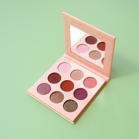 Faites votre propre maquillage palette d'ombres à paupières mates scintillantes personnalisées 9 couleurs emballage marque privée