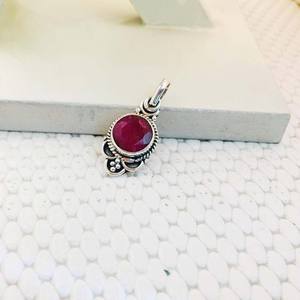พลอยทับทิมตัดชั่วนิรันดร์925จี้เงินสเตอร์ลิงสร้อยคอทำด้วยมือชุดเพชรอัญมณี925ทับทิมสีเงินแบบชนเผ่าขายส่ง - Product Image 6