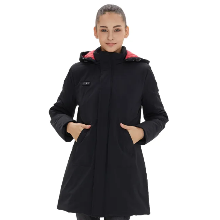 Waterproof Windproof Man And Women 5v Battery Powered Electric Heated Coat Jacket With 3 Heating Levels USB Charging Port