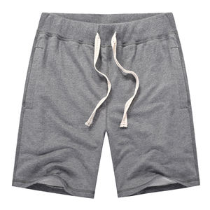 Logo personnalisé été décontracté Gym Shorts pour hommes noir coton avec motif solide dernier sport polaire Shorts avec poche à cordon - Product Image 1