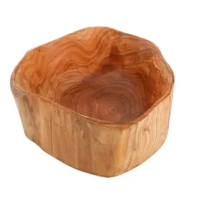 Holzhandwerk handgemachte Servier schale Obsts alat Gericht Dessert Servier schüssel Küche und Tisch zubehör