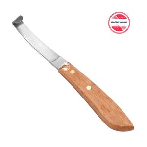 Horse Farrier Tool Swiss Hoof Oval Loop Knife Sharp <b>Edge</b> Steel Blade Stainless Steel with Wood Handle Animal & Veterinary - Product Image 6