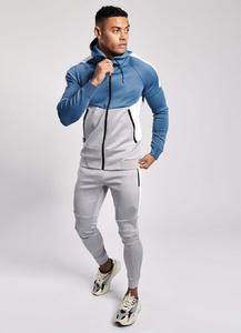 Survêtements de sport d'été coupe régulière pour hommes de conception OEM Vêtements d'entraînement en coton/polyester écologiques de haute qualité Respirant Solide - Product Image 3