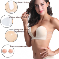 Soutien-gorge sans bretelles à découpe en V, sous-vêtement une pièce, prix d'usine
