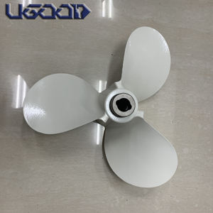 ใบพัดเรือยนต์นอกบอร์ด 2 จังหวะ 2 สูบ รุ่นใหม่ ยี่ห้อ UGOOD ของไต้หวัน ผลิตจากอะลูมิเนียม รหัส 676-45943-01-EL สำหรับเครื่องยนต์ยามาฮ่า 40 แรงม้า ผลิตในไต้หวัน - Product Image 3