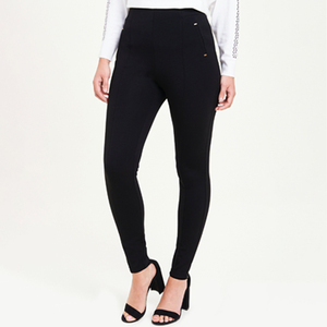 Leggings Negros Largos Personalizados para Mujer, Cintura Elástica, Tejido de Spandex y Nailon, Color Sólido, Estilo Básico, para Todas las Temporadas - Product Image 6