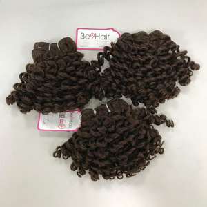 Extensión de cabello humano Remy virgen, mechones de doble máquina de color marrón rizado profundo, cabello vietnamita de alta calidad, precio al por mayor - Product Image 3