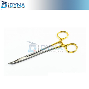Porte-aiguille Heaney courbé 18 cm, suture dorée - Product Image 1
