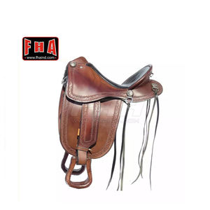 Conjunto completo de sillín de cuero para montar a caballo, accesorios para montar a caballo - Product Image 4