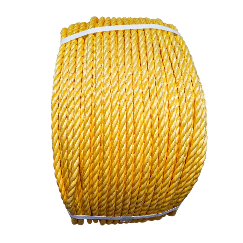 High Quality 3 Strand Blue/Yellow/Red/Green/Orange/White PE/PP Rope, Colorful Plastic Nylon Rope, Polypropylene Polyethylene Pac