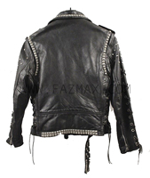 Veste de motard en cuir style punk, grande taille, imperméable, respirante, avec fermeture éclair, finition délavée, pour l'hiver