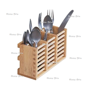 Porte-couverts en bois au design classique avec une qualité supérieure, couleur marron, porte-couverts au prix le plus bas - Product Image 2