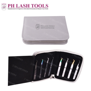 Funda elástica con cremallera blanca para 8 pinzas, un lugar seguro para guardar tus delicadas y útiles pinzas - Product Image 6