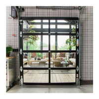 Portes roulantes européennes en verre polypolycarbonate et plexiglas, panneau de porte de Garage isolé, 1 pièce