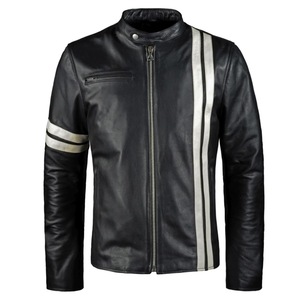Vestes en cuir Field Expert Best 2026, vestes de motard classiques, couleur noire, design slim fit, vestes en cuir pour hommes - Product Image 1
