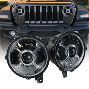Plus récent 9 pouces Pour Jeep JL Gladiateur JT LED Phare <span class=keywords><strong>2018</strong></span> 2019 2020 Ronde LED Phare à Faisceau Scellé JL - Product Image 6