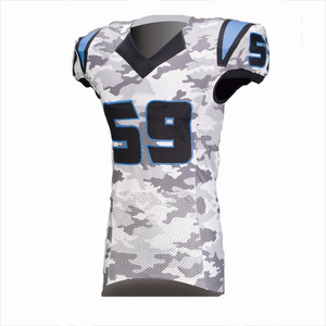 Camiseta de Fútbol Americano Sublimada Personalizada para Adultos, Cuello en V, Malla Transpirable, 100% Poliéster, Impresión de Números de Equipo, Sin Mangas, 220g - Product Image 3