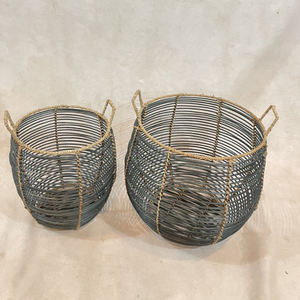 Cestas de almacenamiento de ratán de color negro hechas a mano, nuevo diseño, decoración del hogar de Vietnam - Product Image 1