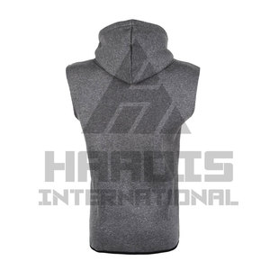 Top Quality <b>Men</b> Plain Cotton Fabric <b>Sleeveless</b> <b>Hoodies</b> Workout Gym Wear Bodybuilding Gym <b>Sleeveless</b> <b>Hoodies</b> - Product Image 2